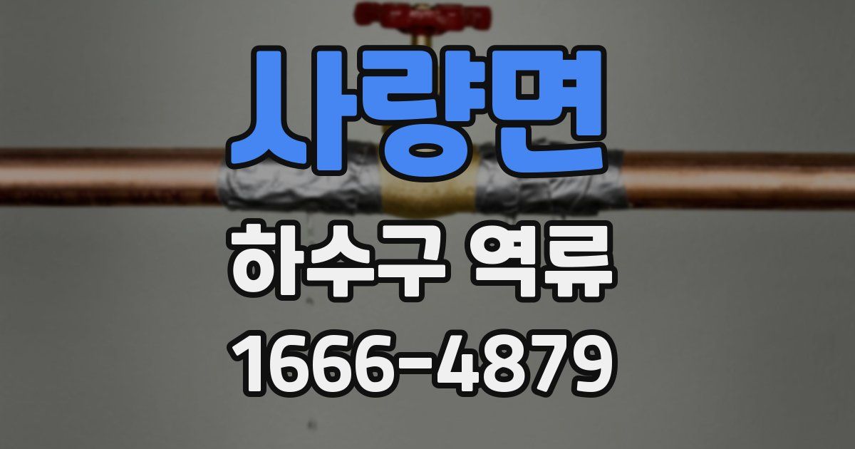사량면 하수구 역류