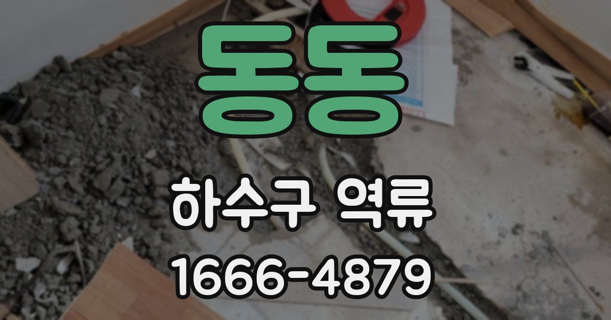 동동 하수구 역류