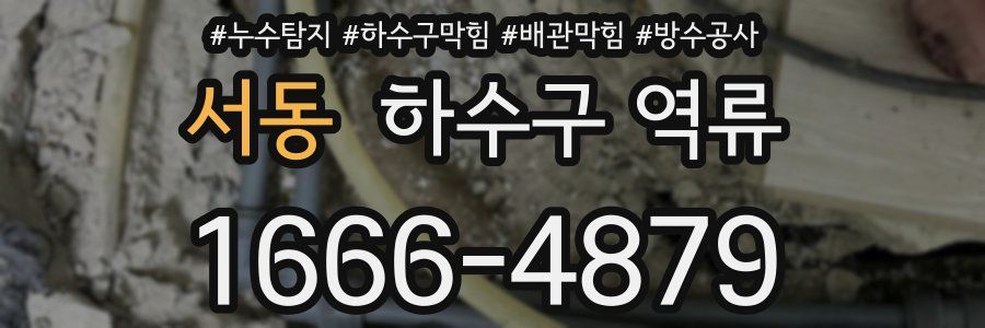서동 하수구 역류