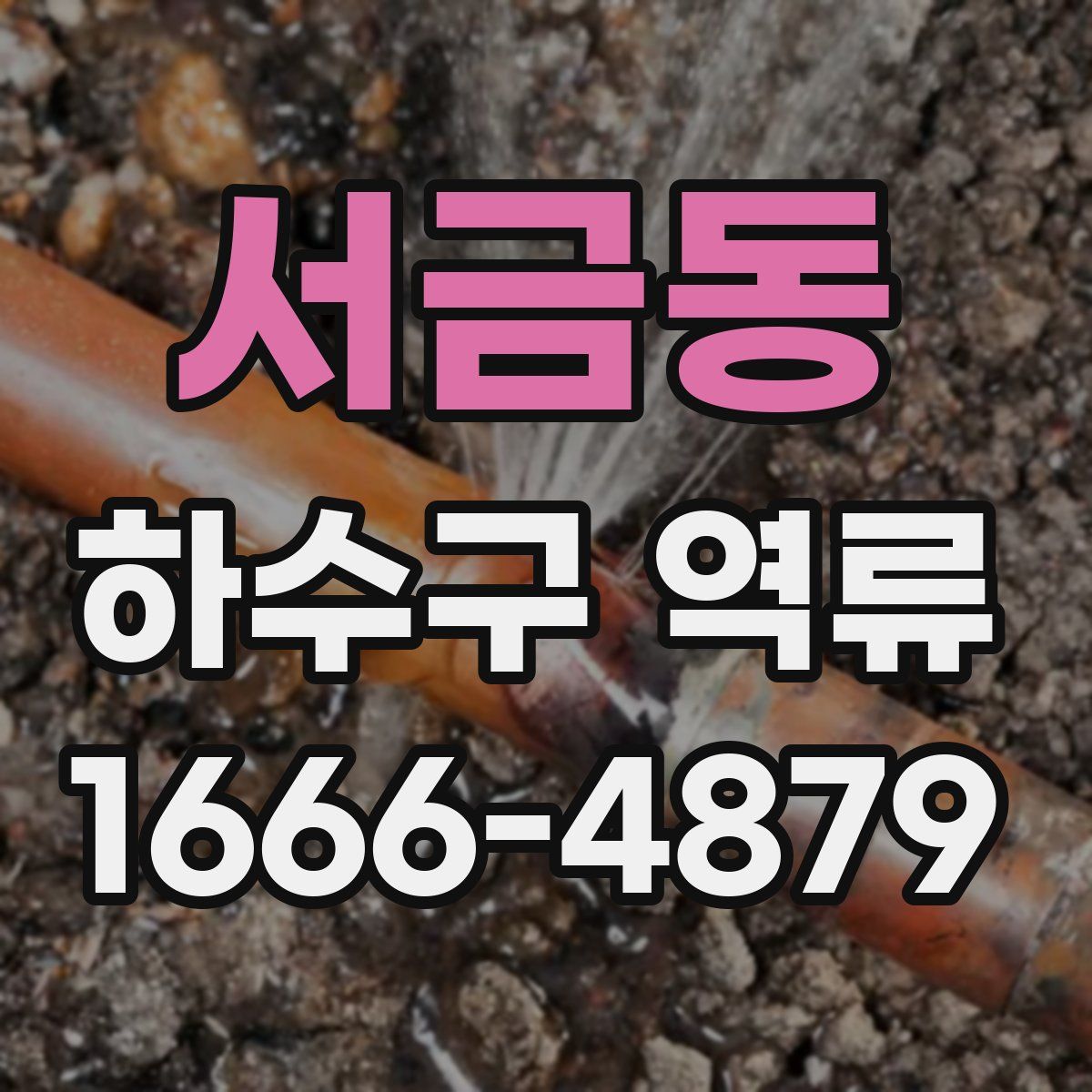 서금동 하수구 역류