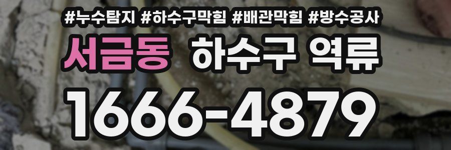 서금동 하수구 역류