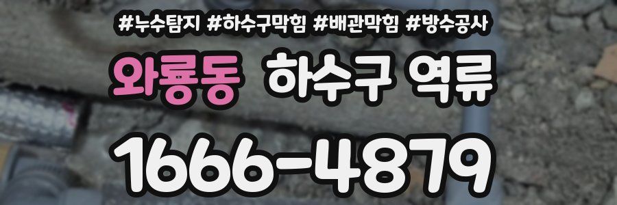 와룡동 하수구 역류