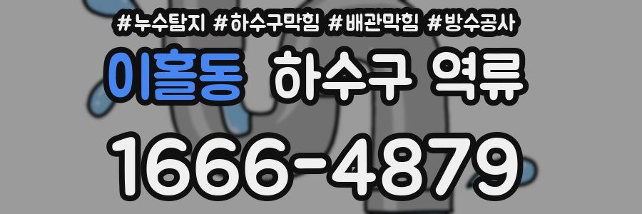 이홀동 하수구 역류