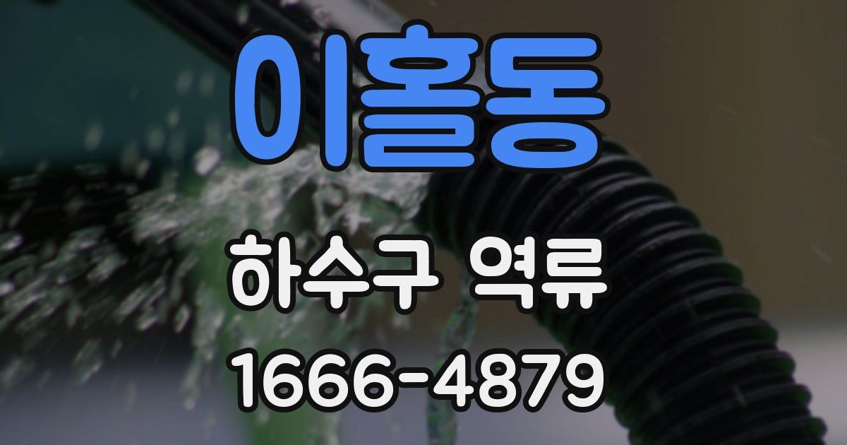 이홀동 하수구 역류