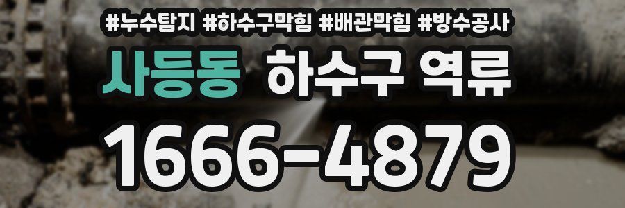 사등동 하수구 역류