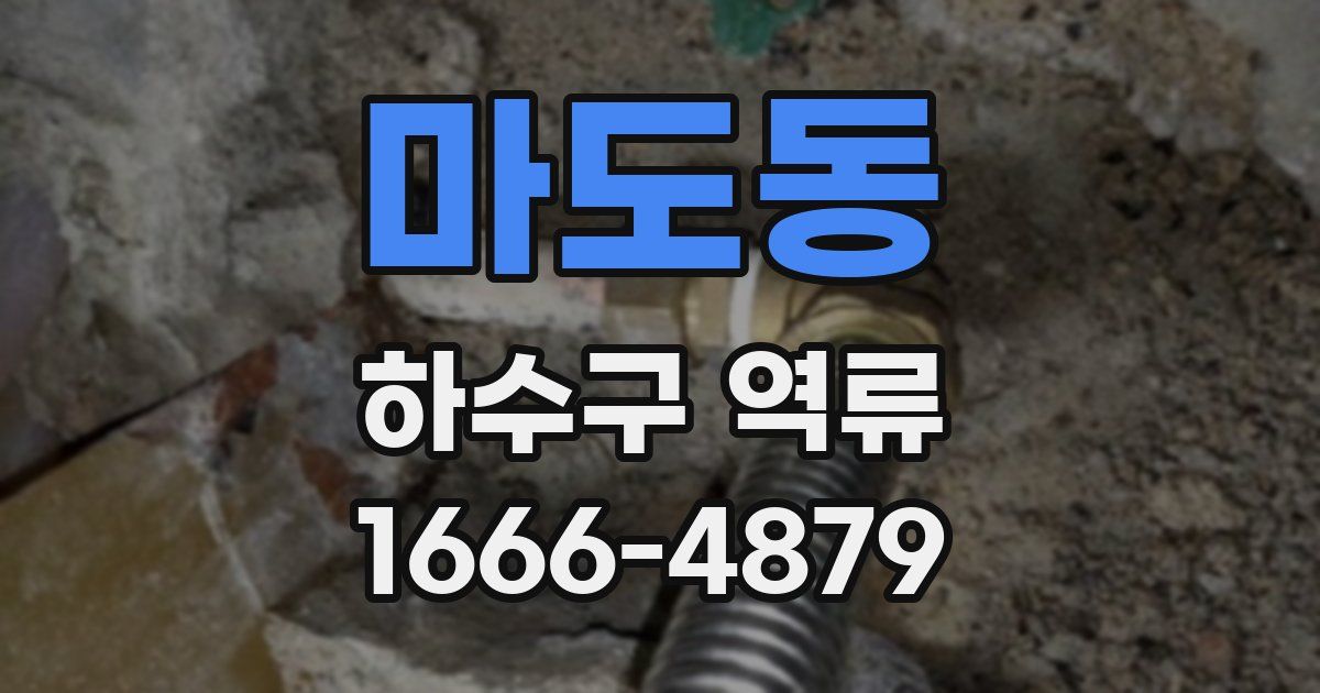 마도동 하수구 역류