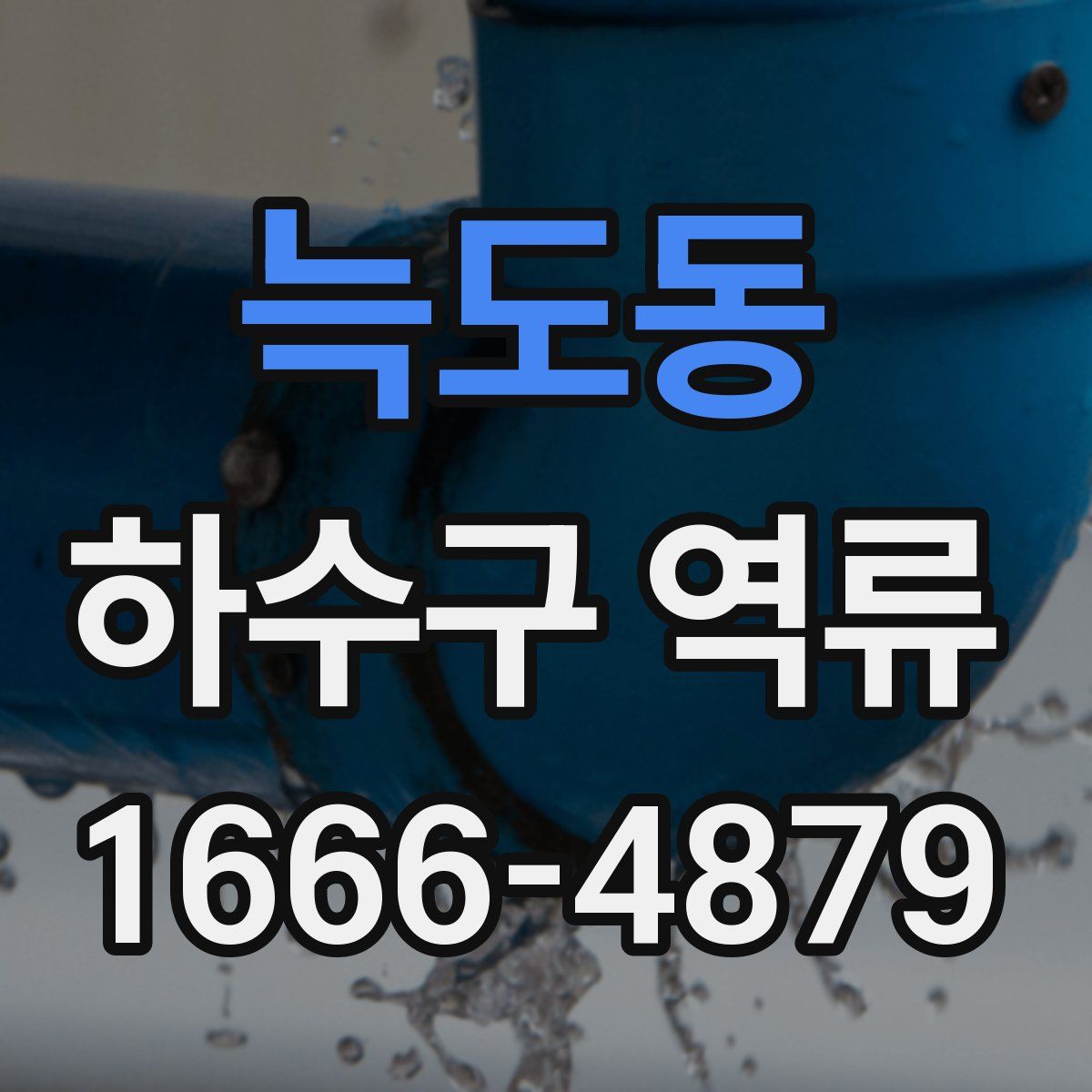 늑도동 하수구 역류
