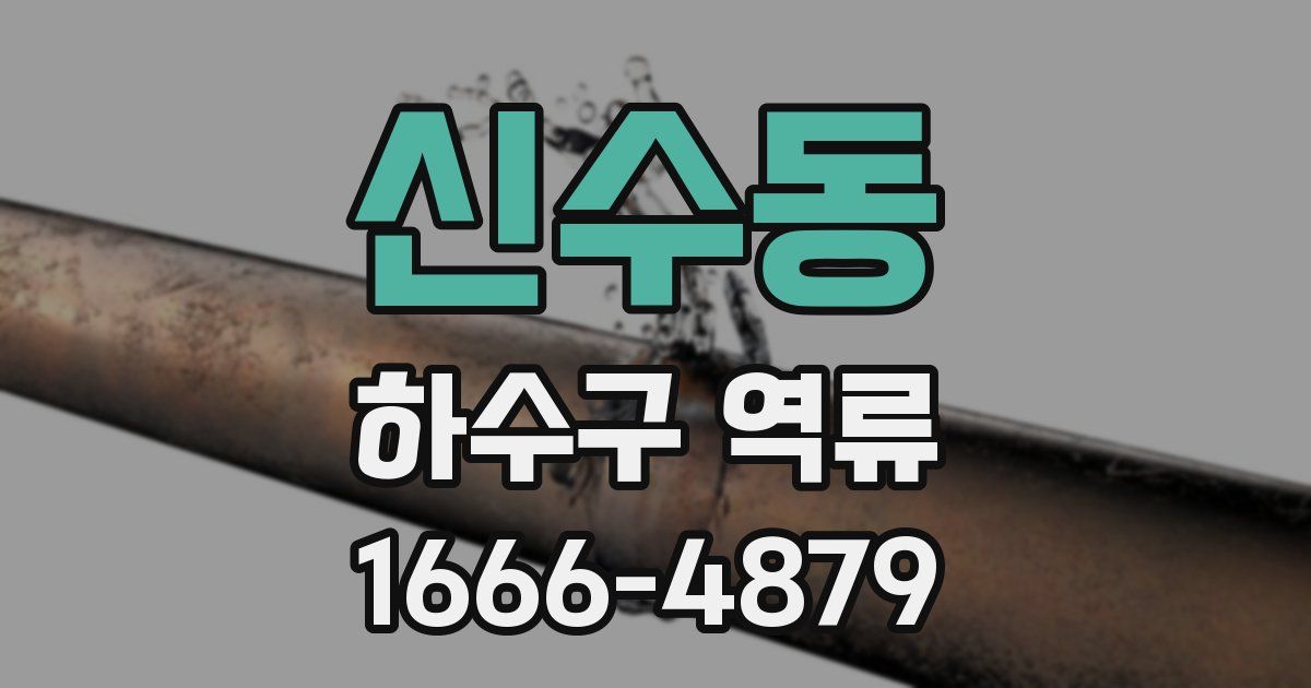신수동 하수구 역류