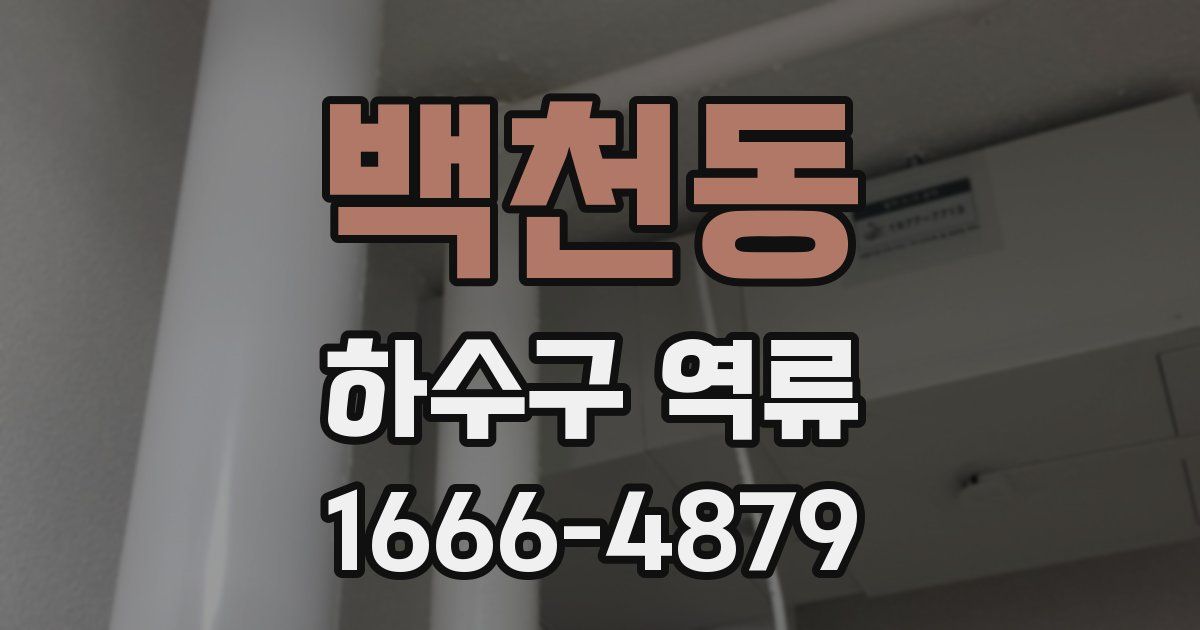 백천동 하수구 역류