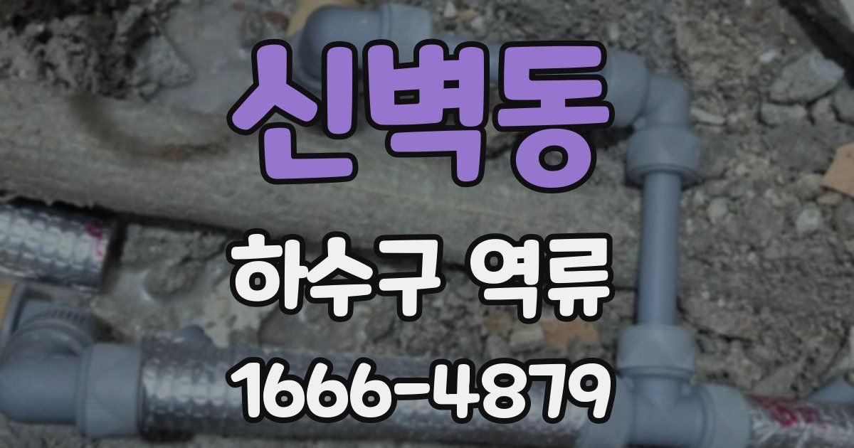 신벽동 하수구 역류