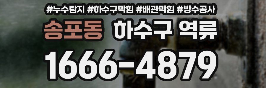 송포동 하수구 역류