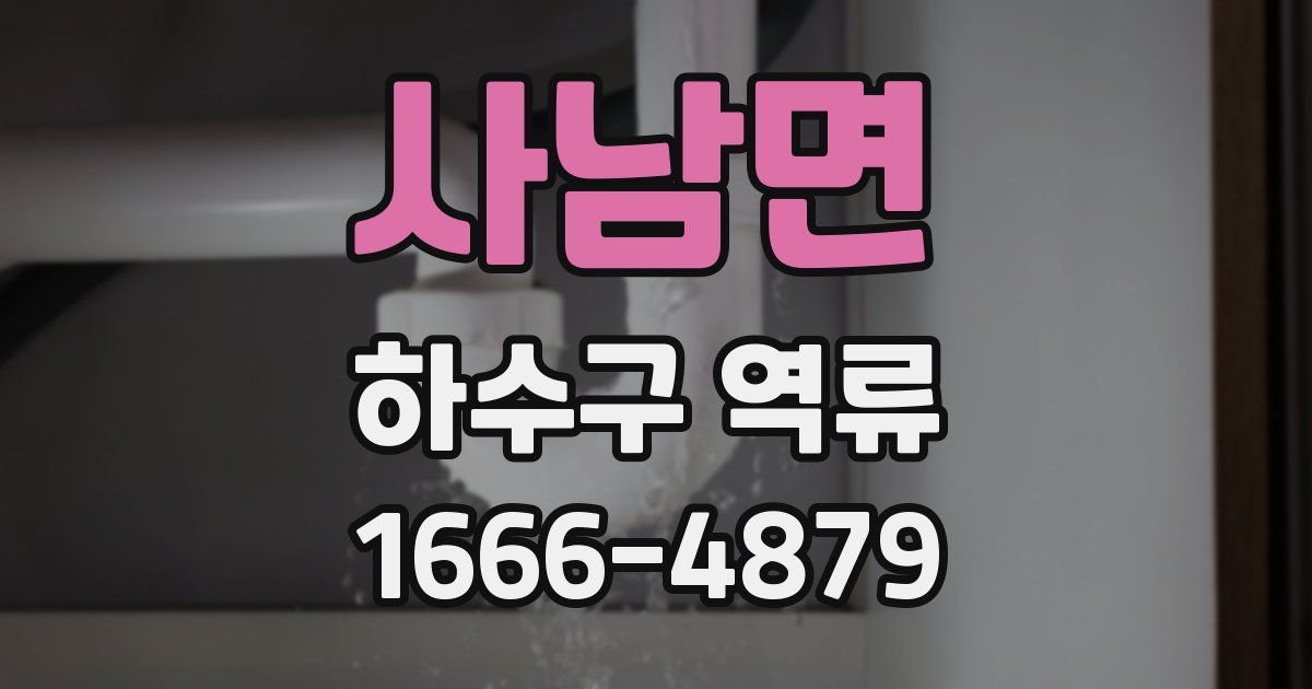 사남면 하수구 역류