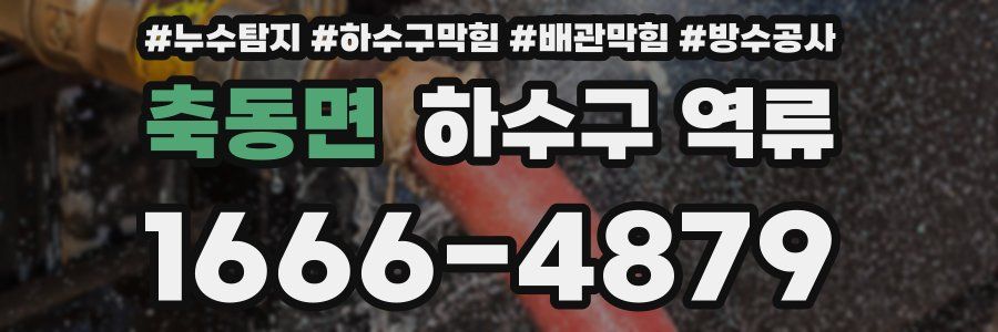 축동면 하수구 역류