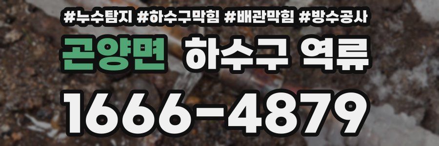 곤양면 하수구 역류