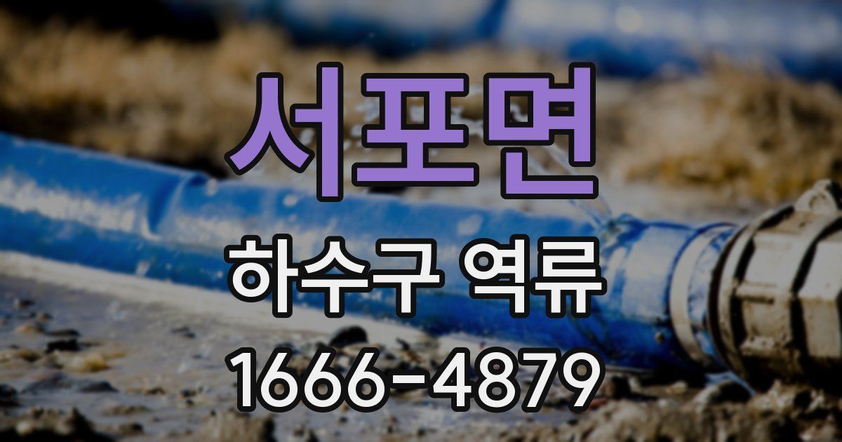 서포면 하수구 역류