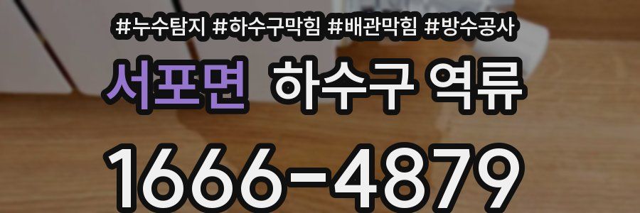 서포면 하수구 역류