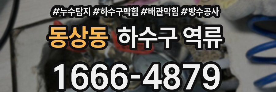 동상동 하수구 역류