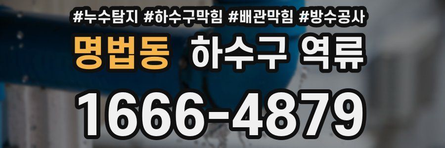 명법동 하수구 역류