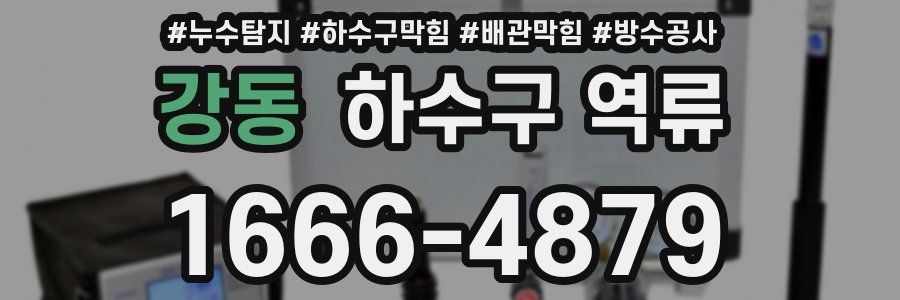 강동 하수구 역류