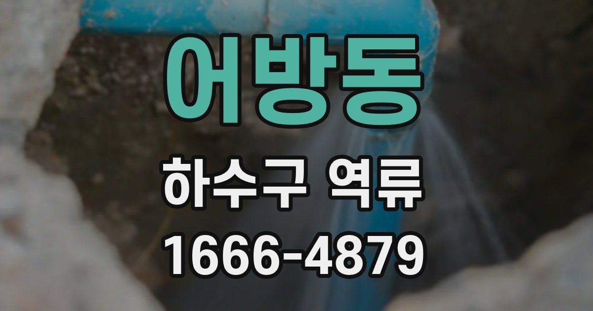 어방동 하수구 역류