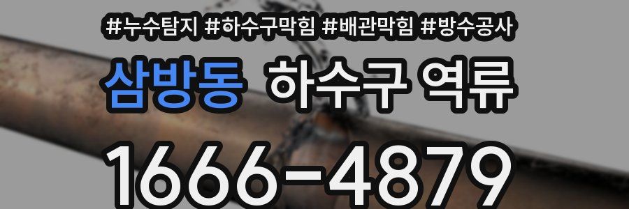 삼방동 하수구 역류