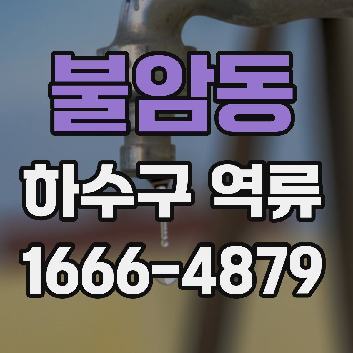 불암동 하수구 역류