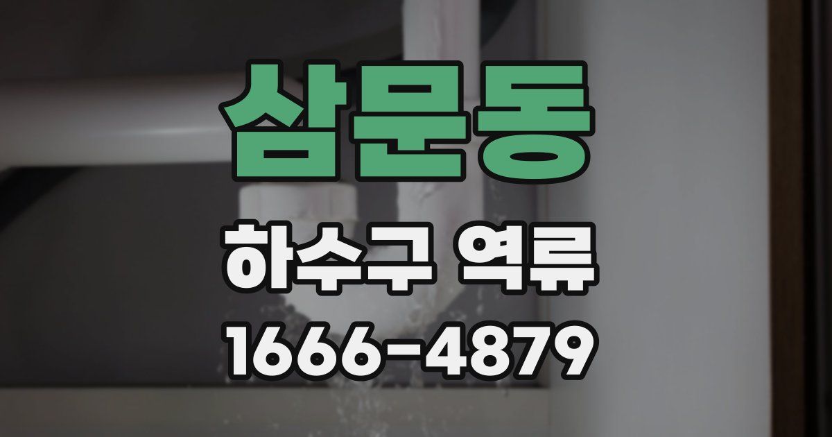 삼문동 하수구 역류