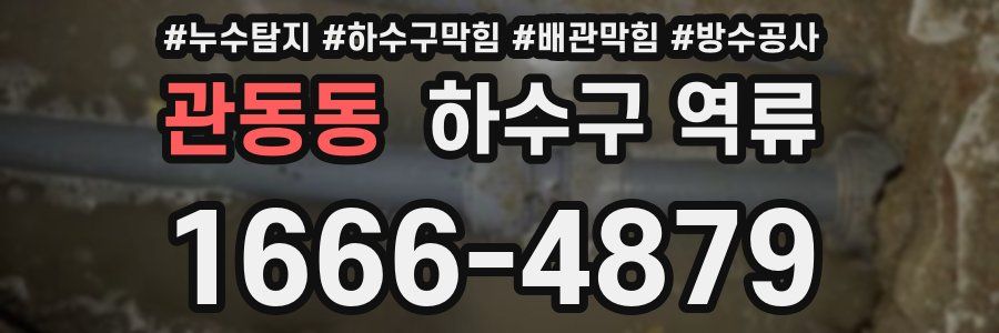 관동동 하수구 역류