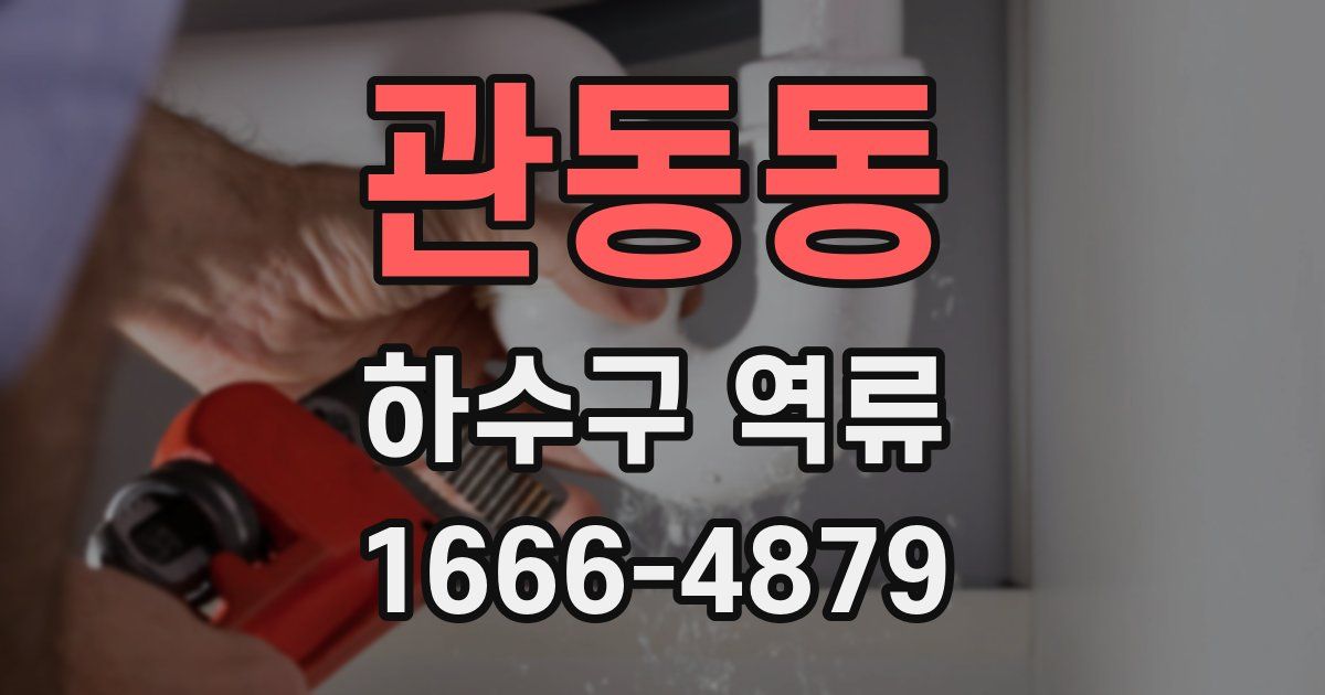 관동동 하수구 역류