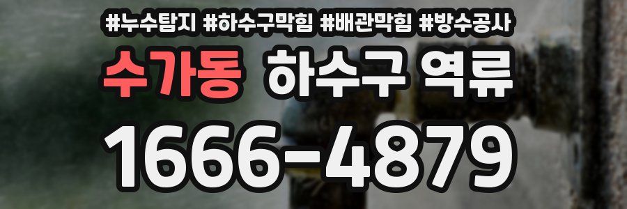 수가동 하수구 역류