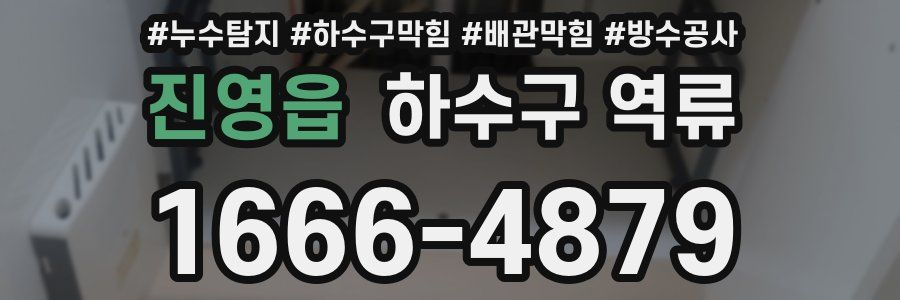 진영읍 하수구 역류