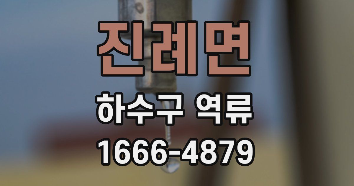 진례면 하수구 역류