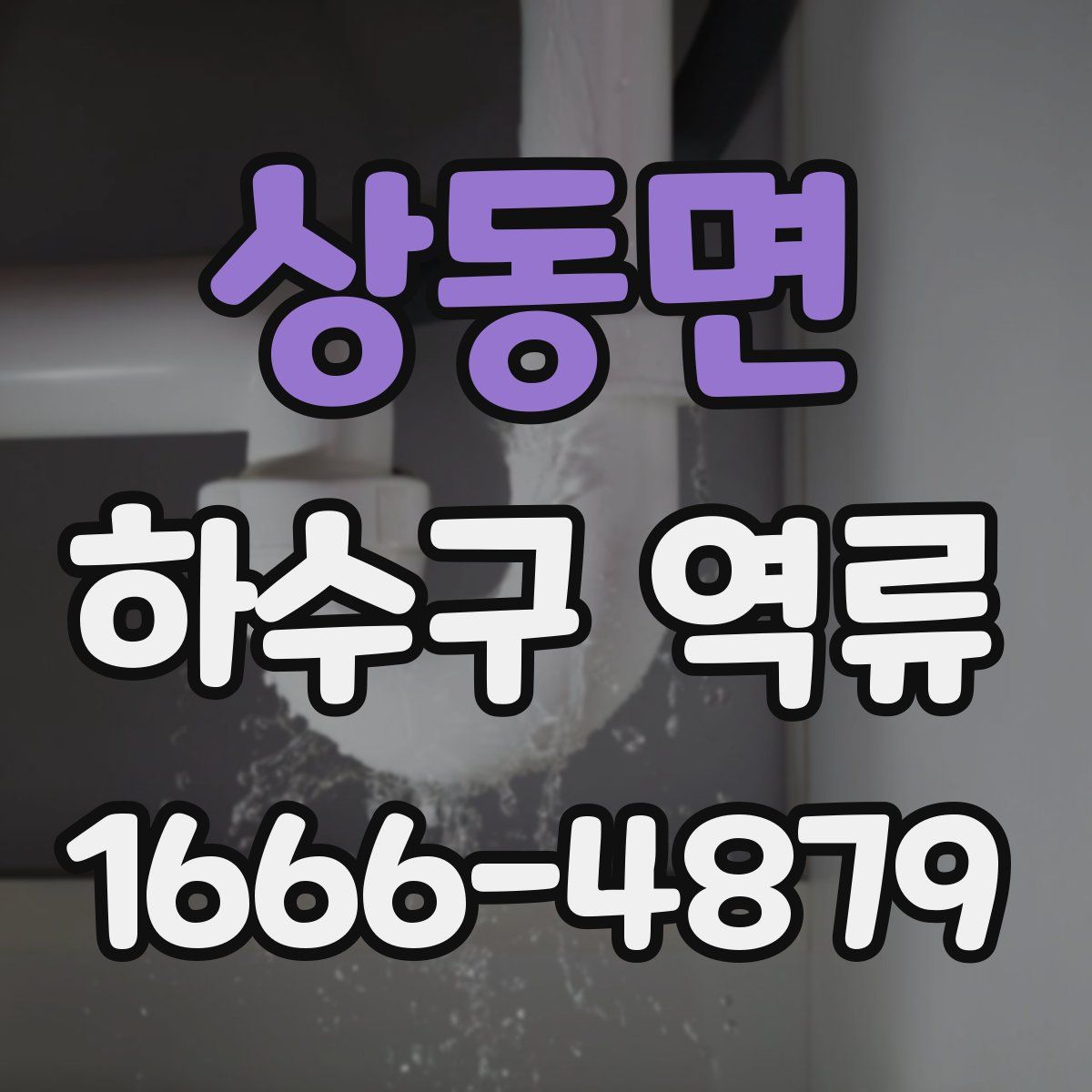 상동면 하수구 역류