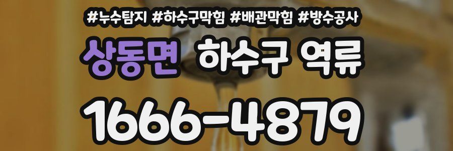 상동면 하수구 역류
