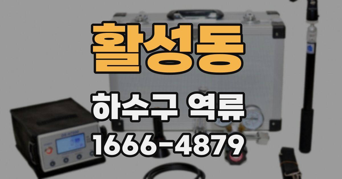 활성동 하수구 역류