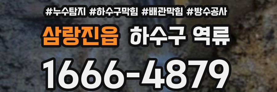 삼랑진읍 하수구 역류