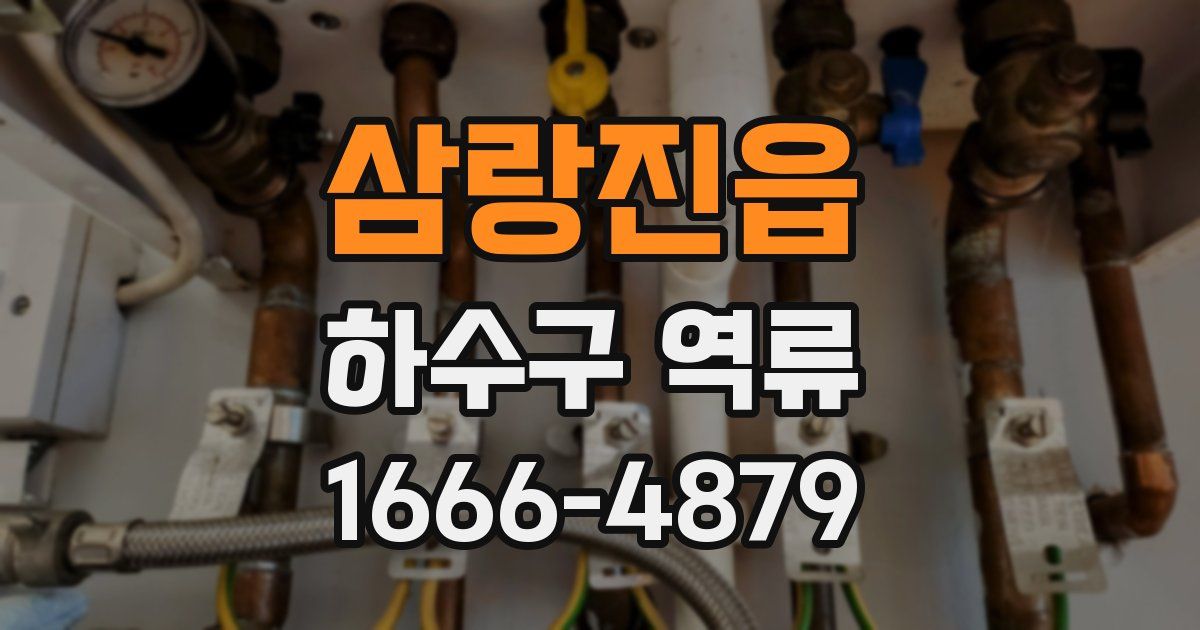 삼랑진읍 하수구 역류