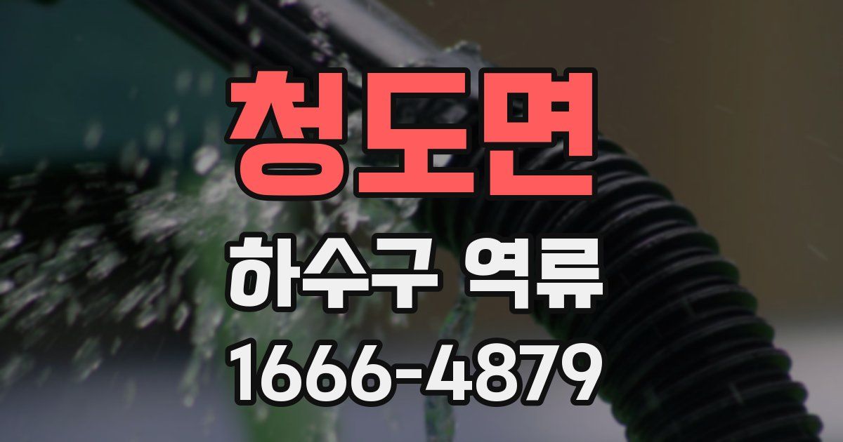 청도면 하수구 역류