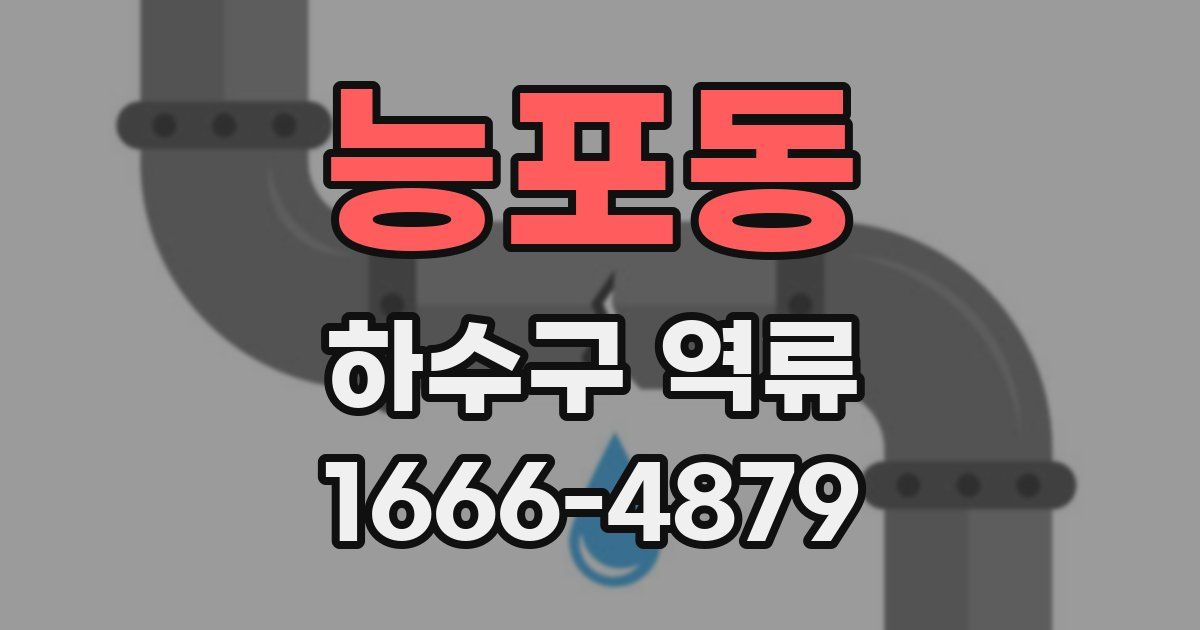 능포동 하수구 역류