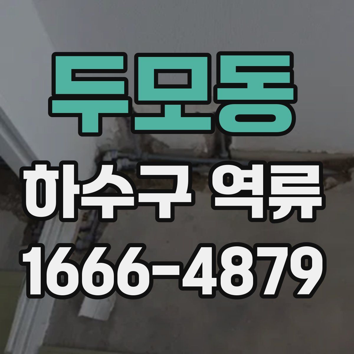 두모동 하수구 역류