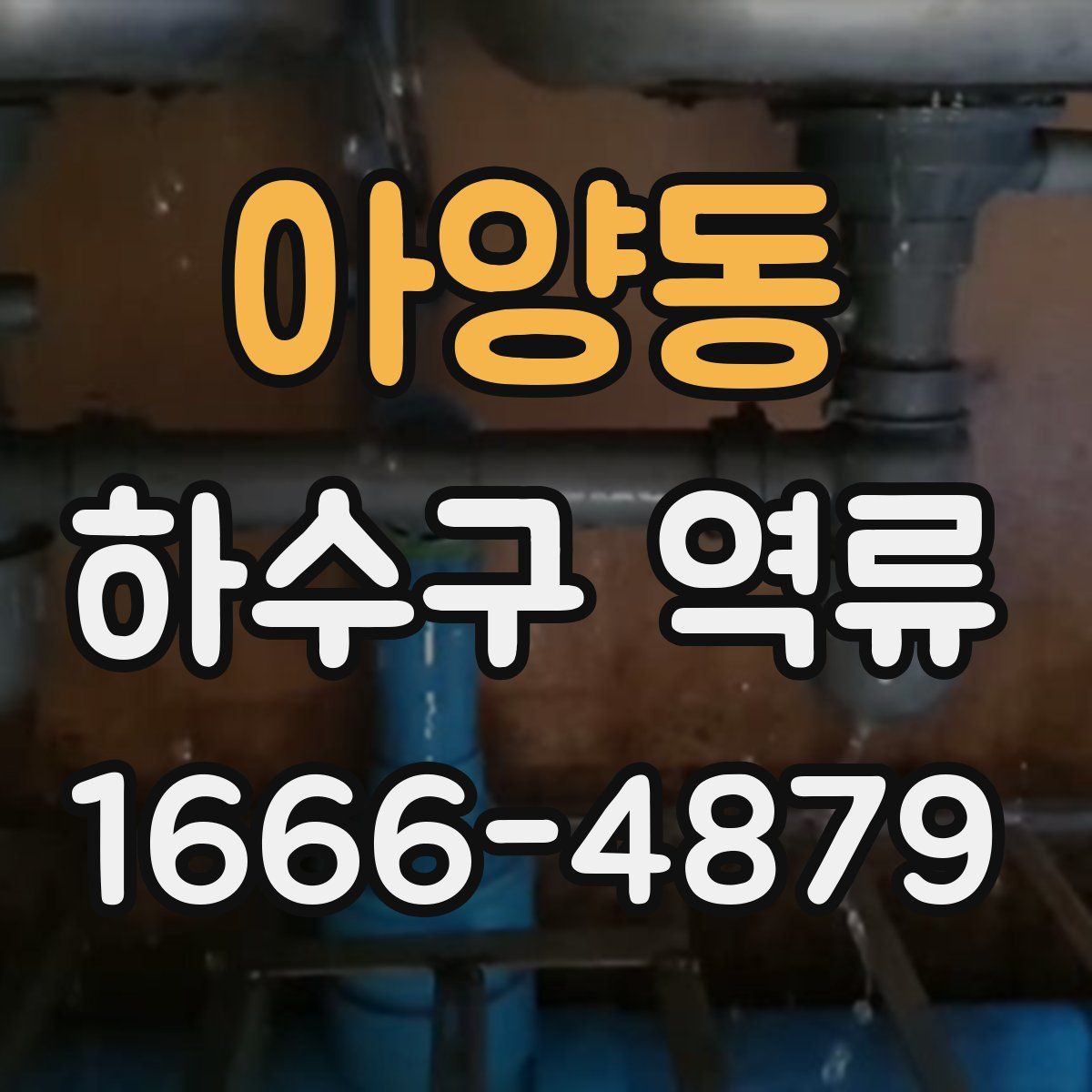 아양동 하수구 역류
