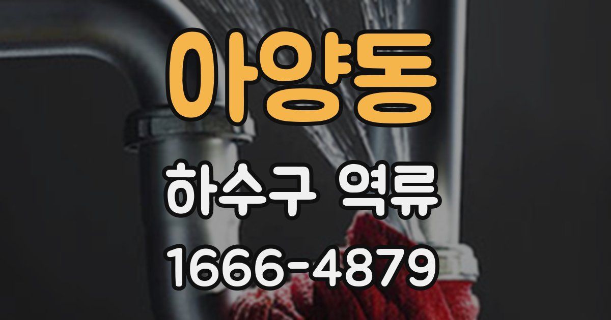 아양동 하수구 역류