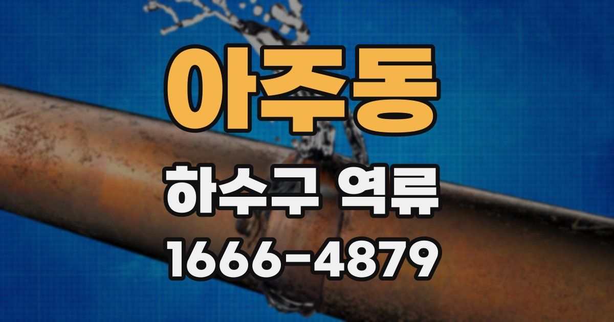 아주동 하수구 역류