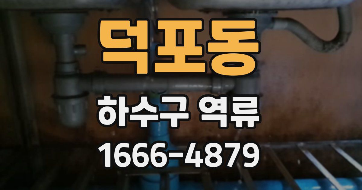 덕포동 하수구 역류