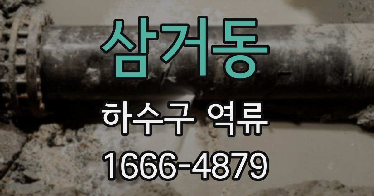 삼거동 하수구 역류
