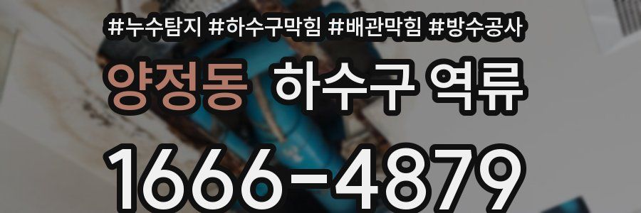 양정동 하수구 역류