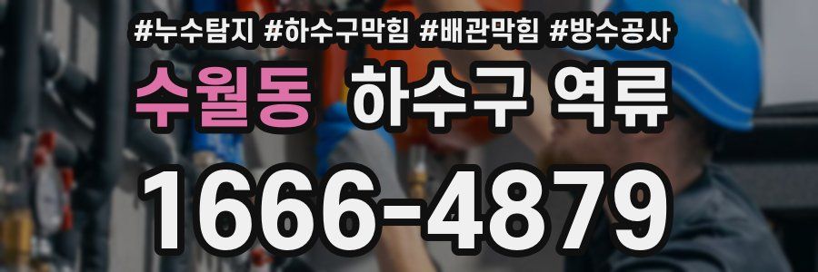 수월동 하수구 역류