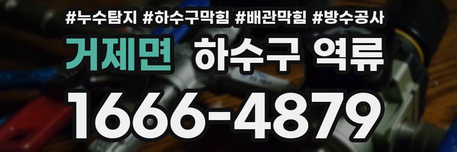 거제면 하수구 역류