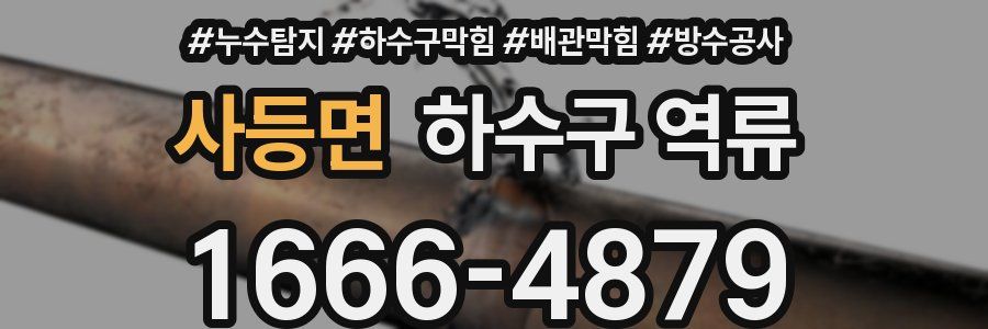사등면 하수구 역류