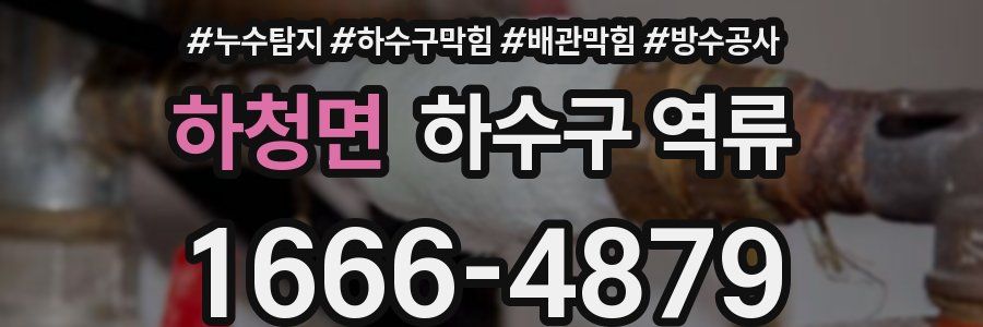 하청면 하수구 역류